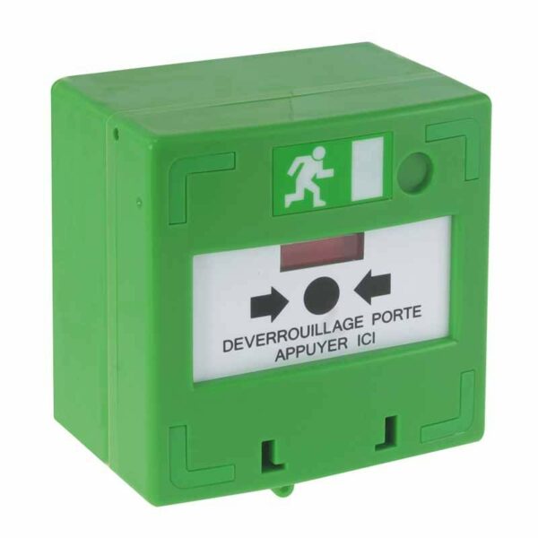 Déclencheurs manuels verts 1 ou 3 contacts