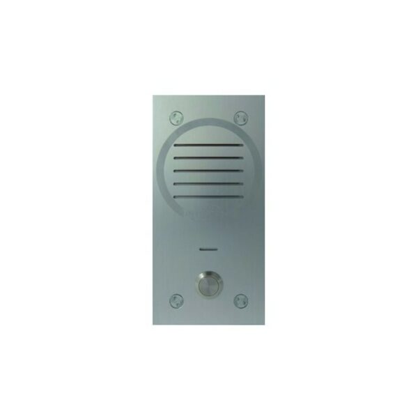 Interphone AUDIO 1 bouton d’appel - pose en encastrement - finition inox