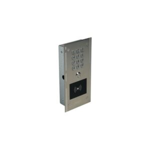 Clavier codé 12 touches avec Lecteur de badges mains-libres - Pose en encastrement - Finition Inox