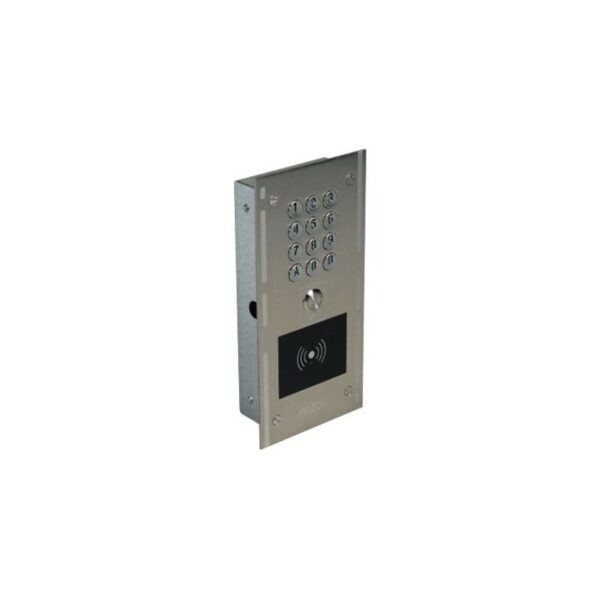 Clavier codé 12 touches avec Lecteur de badges mains-libres - Pose en encastrement - Finition Inox